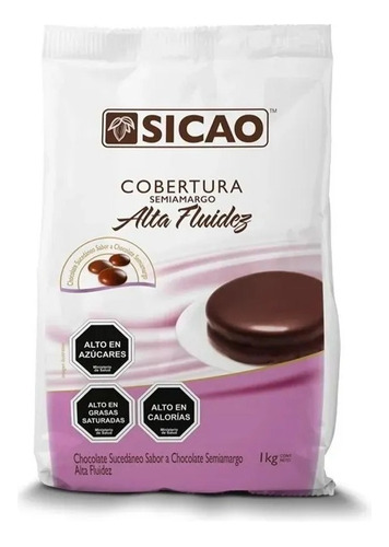 Chocolate Cobertura Sicao Alta Fluidez Alfajor Semi Amargo