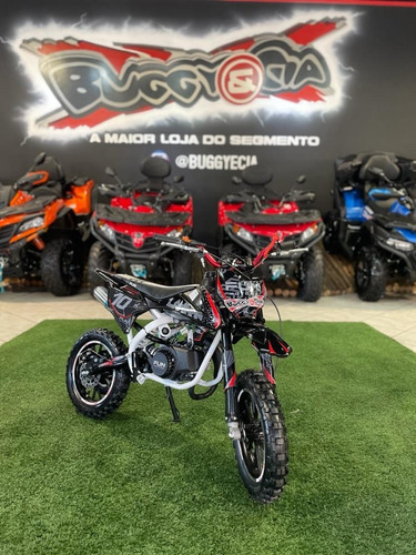 Mini Moto Cross 49cc 2t Super Vermelha