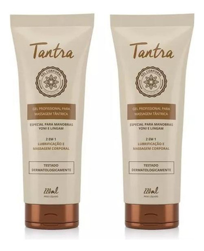 2 Gel Profissional Para Massagem Tantra Corporal E Intima