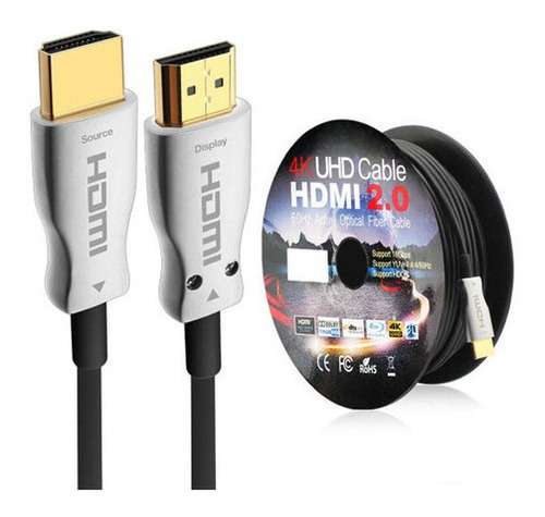 Cabo Hdmi Fibra Ótica 100 Mts