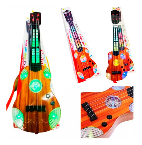 Guitarra Juguete Luces Sonido Niños Regalo Instrumento Music