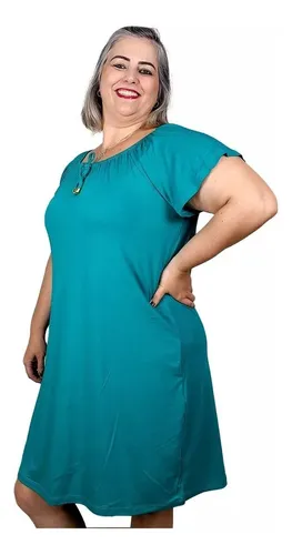 Vestido Midi Ciganinha Senhora Plus Size Amplo Confort vel