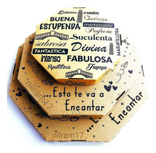 Cajas Para Pizza Pequeña 25x25 Paquete De 25 Unidades