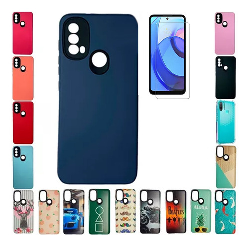 Funda Protector Para Moto Motorola E30 - E40 Mas Vidrio 