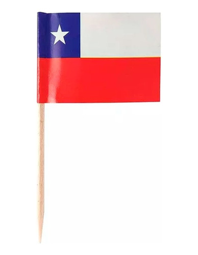 Pack 24 Mordadientes Bandera Fiestas Patrias Chile Pinche