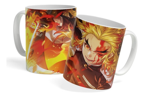 Mug, Pocillo, Taza, Rengoku - Demon Slayer