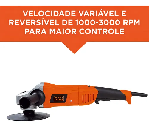 Lijadora pulidora profesional 7 1300w WP1500k Black+Decker 220V