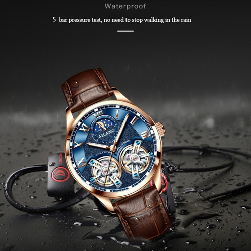 Reloj Mecánico Casual Impermeable Para Hombre Ailang Color Del Fondo Rose White