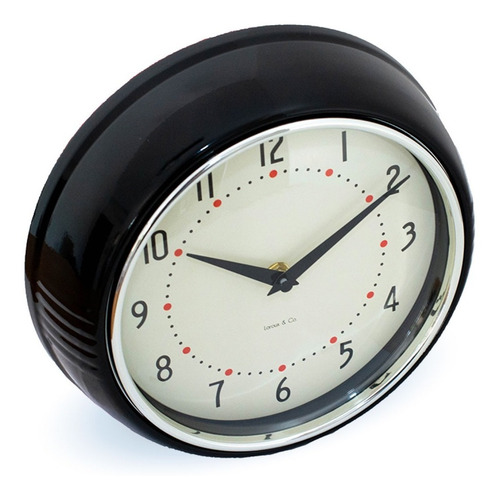 Imagen 2 de 4 de Reloj Metálico Retro Estilo Años 50