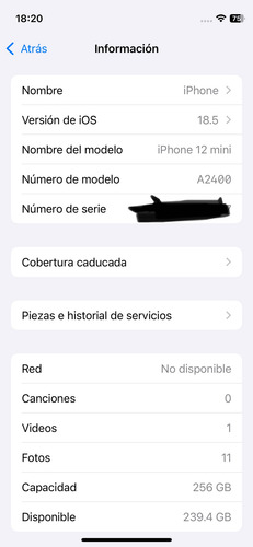 Apple Iphone 12 Mini (256 Gb) - Azul Azul (Usado)