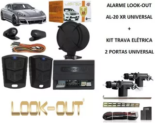 Alarme Automotivo Look Out + Kit Trava Elétrica 2p Universal