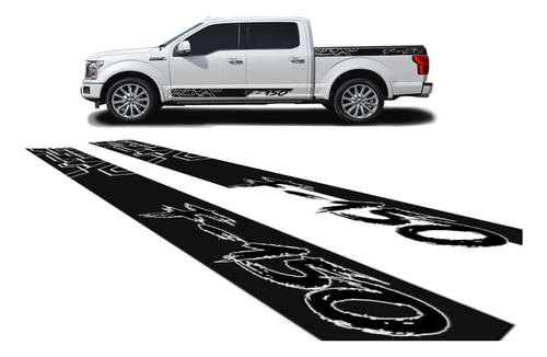 X4 Sticker Grafica Adhesivo Franjas Lateral  Ford F-150