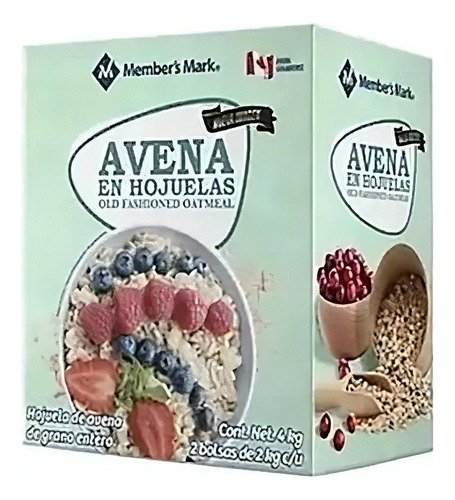 Avena Member's Mark Hojuela Old Fashioned 2 Bolsas 2 Kg C/u