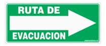 Comprar Señalamiento Ruta De Evacuación Derecha 28x12
