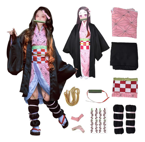 Uqje Kamado Tanjir Cosplay Disfraz Niños Kimono Trajes Hallo