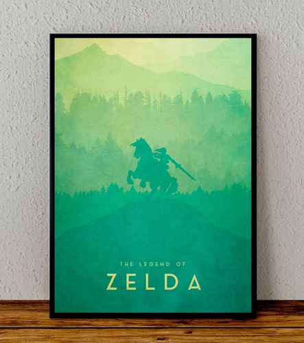 Imagen 1 de 1 de Cuadro 33x48 Poster Enmarcado The Legend Of Zelda Videojuego