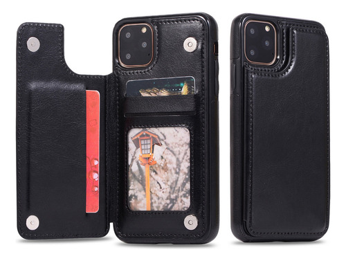 B Funda Carcasa Piel Billetera Con Soporte Para iPhone