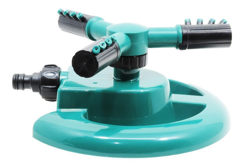 Imagen 2 de 7 de Regador Aspersor Plástico Tres Brazos Automático 360 Grados