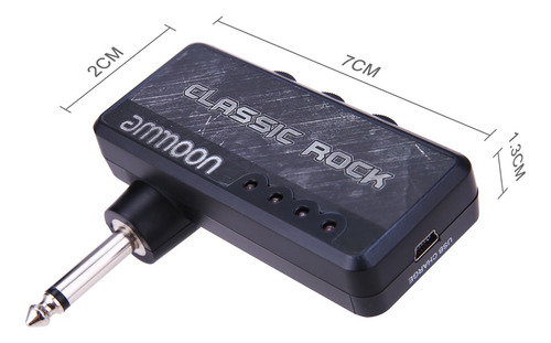 Imagen 3 de 10 de Amplificador De Audio Con Efecto Rock Jack Con Audífonos R