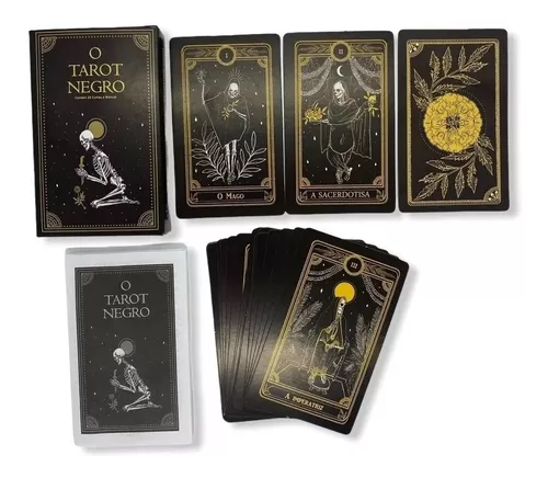 Jogo Cartas Baralho O Tarot Negro 22 Cartas Manual Promoção