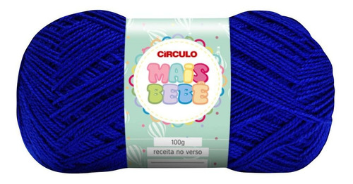 Lã Mais Bebê 100gr Circulo 500 Metros Colorida Tricô Crochê Cor Azulão