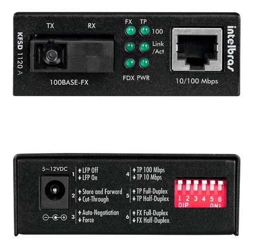 Kfsd 1120 A Conversor De Mídia Fibra Óptica P/ Auto Rx E Tx