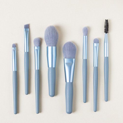8 Peças De Mini Conjunto De Pincéis De Maquiagem Foundation