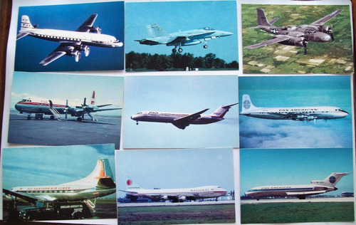 Aviones Lote De 25 Postales Comerciales Militares 
