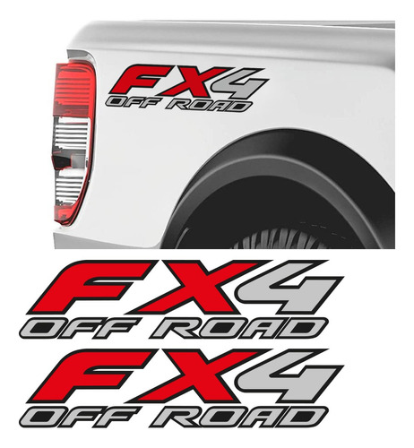 Par Adesivo Emblema Fx4 Off Road Ranger 4x4 Cor PADRÃO