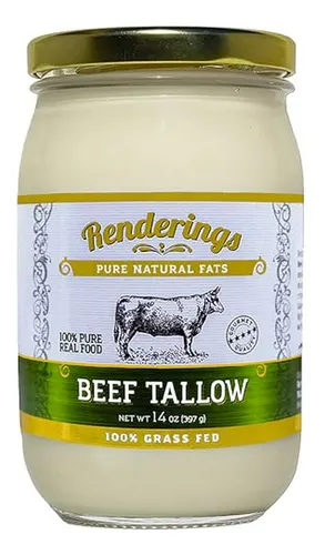 Grasa De Res 100% Alimentada Con Pasto - 14 Oz Para Cocinar