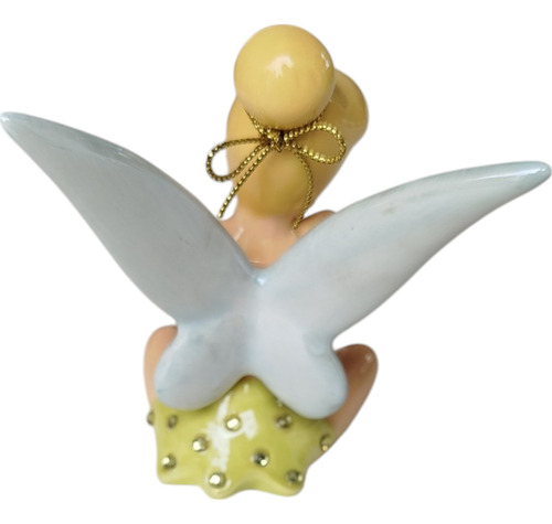 Estatuita Porcelana Tinker Bell-campanitas.-disney Store.usa Verde Claro
