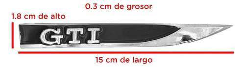 Qcpj Par Juego Emblemas Salpidadera Vw Golf Gti Mk5 Mk6 Mk7