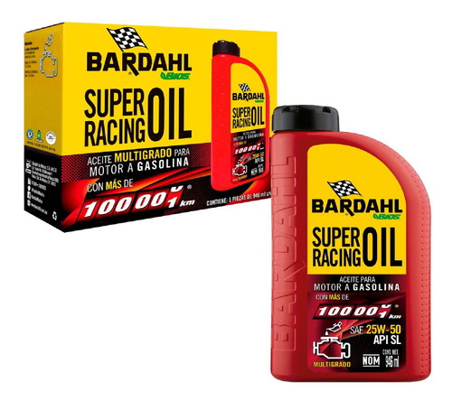 Aceite Multigrado Motor Bardahl 25w-50 Api Sl 5pz/946ml