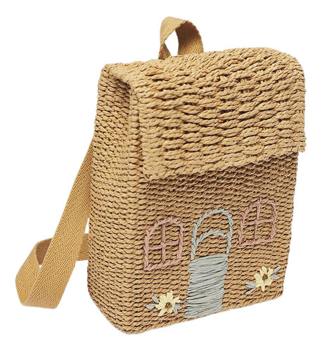 Mochila De Paja Hecha A Mano Mujer Niñas Bohemia Casual Mochila De Paja Hecha A Mano Mujer Niñas Bohemia Casual