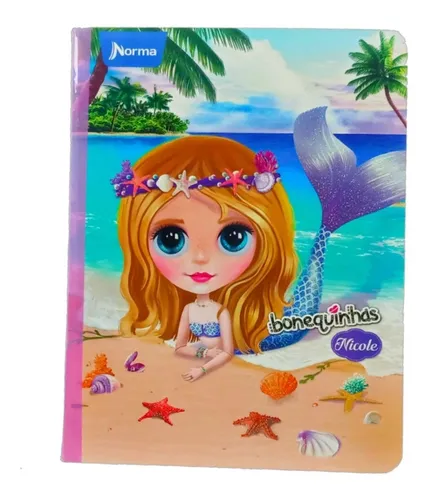 Cuaderno Cosido Cuadriculado Bonequinhas X 100 Hojas Norma