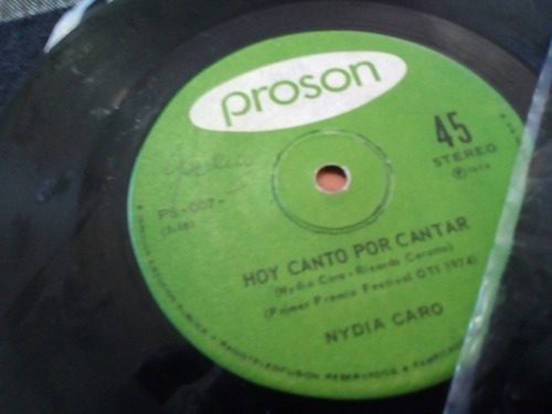 Vinilo Single De Nydia Caro Hoy Cantó (83ch