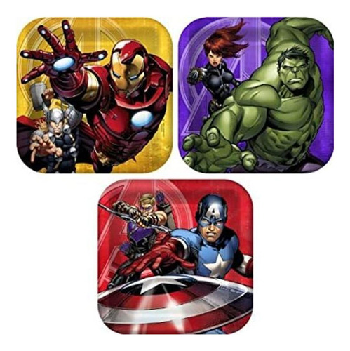 Hallmark Avengers Platos Para Tartas De Postre 8 Unidades