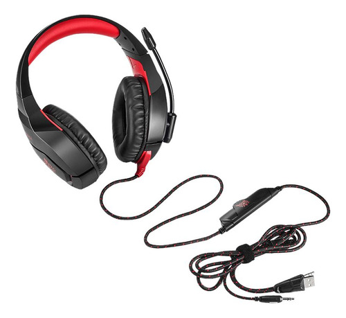 Auriculares Con Cancelación De Ruido Negro Rojo