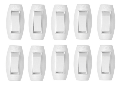 Interruptor Ilumi Meio Cordão Branco Pacote C/ 10 Unidades