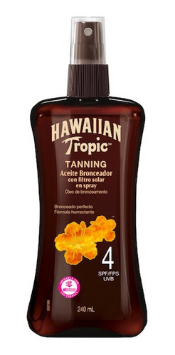 Aceite Bronceador Hawaiian Tropic Spray Fps 4 240 Ml Ub