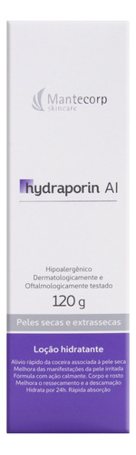  Loção Hidratante Corpo e Rosto Mantecorp Skincare Hydraporin Al Caixa 120g