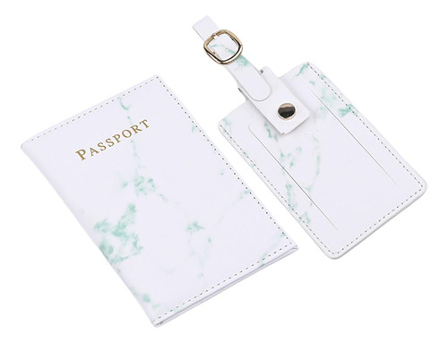Funda De Pasaporte De Viaje Simple Y Juego De Etiquetas De