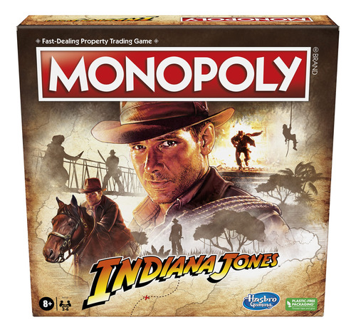 Hasbro Gaming Monopoly Indiana Jones Game, Inspirado En Las.