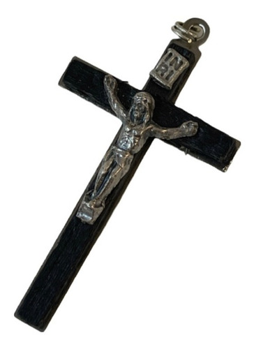 Cristo En Cruz De Madera Italiano 5cm