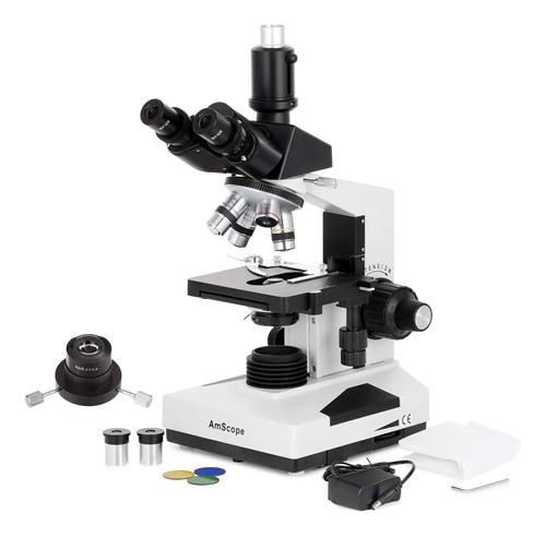 Amscope Microscopio Trinocular Compuesto T490b-dk, Oculares
