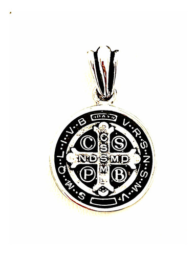 Medalla San Benito Abad Nro4 De Plata.sg- Joyería