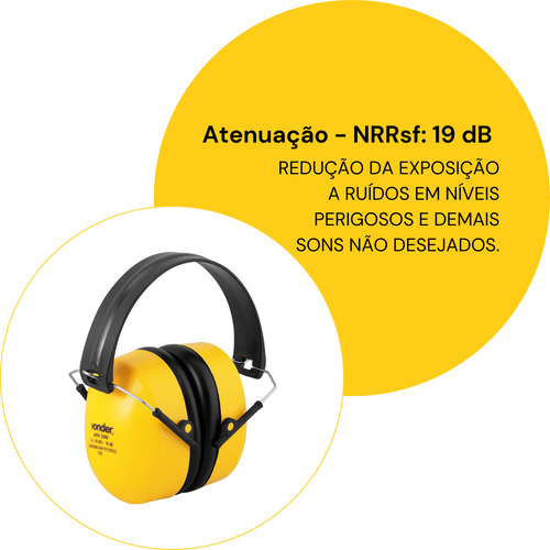 Abafador De Ruído Auditivo Protetor Ouvido Concha Auricular