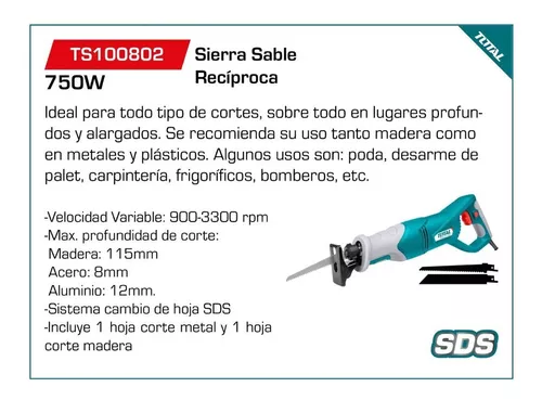 Sierra Sable 750w — Herramientas Total
