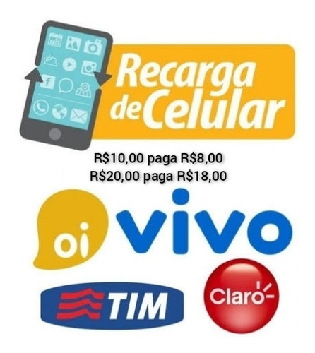 Imagem 1 de 1 de Recarga De Celular Todas As Operadoras