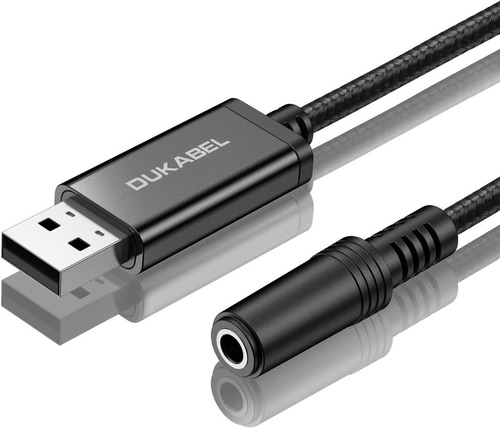Imagen 1 de 8 de Cable Dukabel Usb A Trs Hembra Adaptador 2 En 1